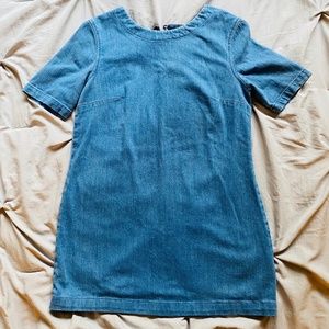 FRENCH CONNECTION Chambray Long Tunic T-Shirt, Size US 6, UK 10